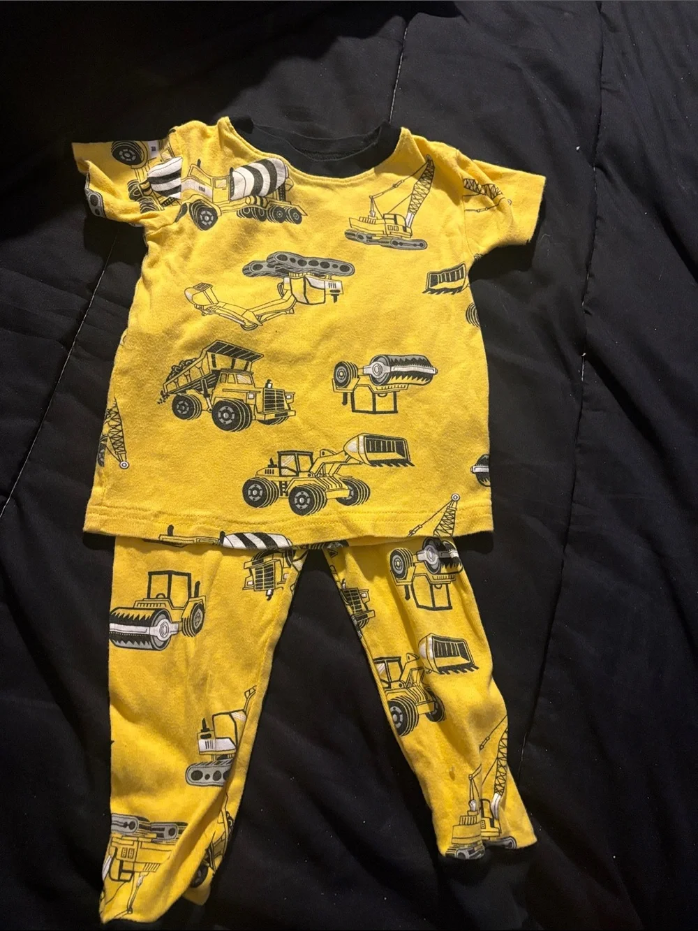 Carter's Yellow Construction Vehicle Pajama Set